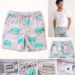 Party Pants Gator Done Swim Shorts Men's Size Medium